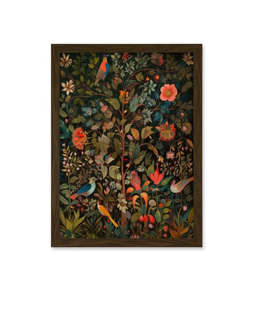 Stampa D'Arte Incorniciata Flamingo Tropicale | Quadro 23x18 Cm | Artery8