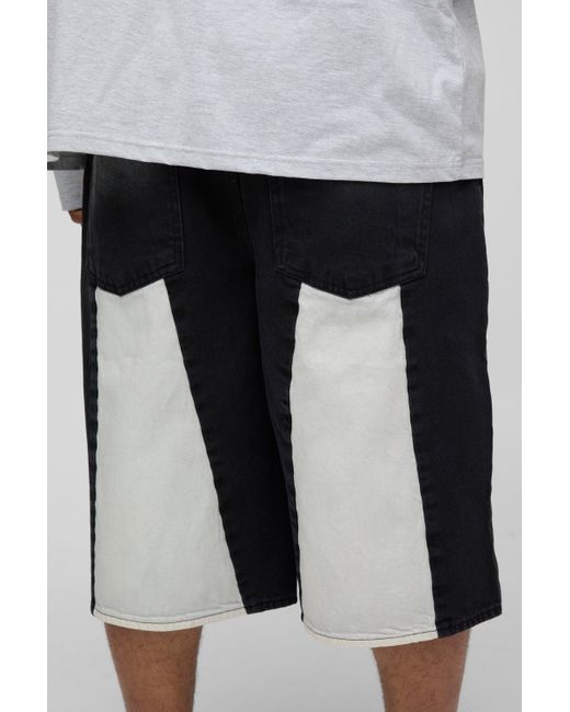 Pantalón Deportivo Plus Con Refuerzo Y Panel En La Espalda Boohoo de color Black