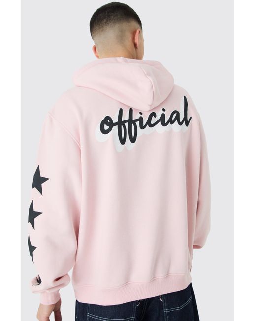 Boohooman pink hoodie sale