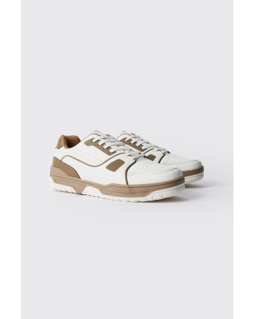 BoohooMAN Brown Chunky Panel Detail Trainer for men