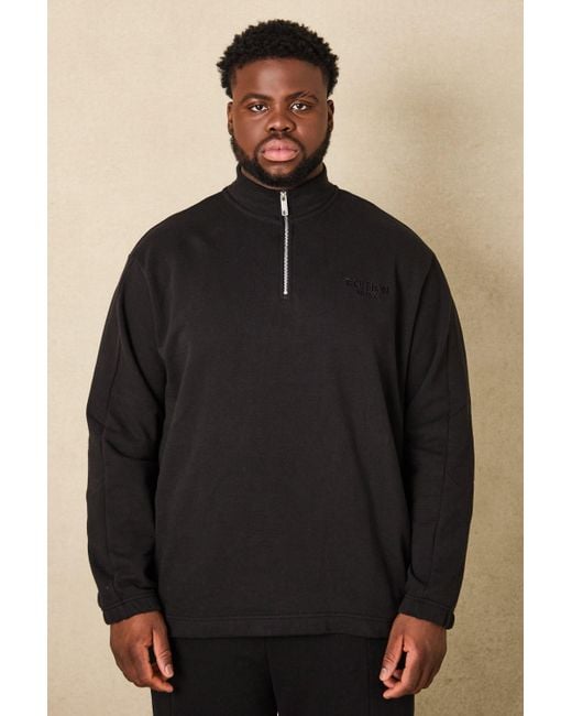 BoohooMAN Plus Edition Oversized Heavyweight Funnel Neck