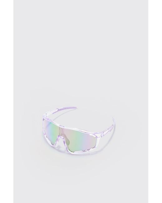 BoohooMAN Visor Sunglasses In White for men