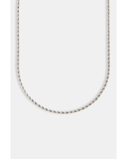 BoohooMAN Black Cernucci 3mm Rope Chain for men