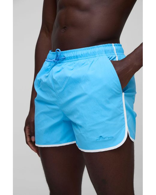 BoohooMAN Kurze BM Badehose in Blue für Herren