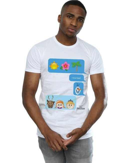 BoohooMAN Blue Disney Frozen I Love Heat T-shirt for men