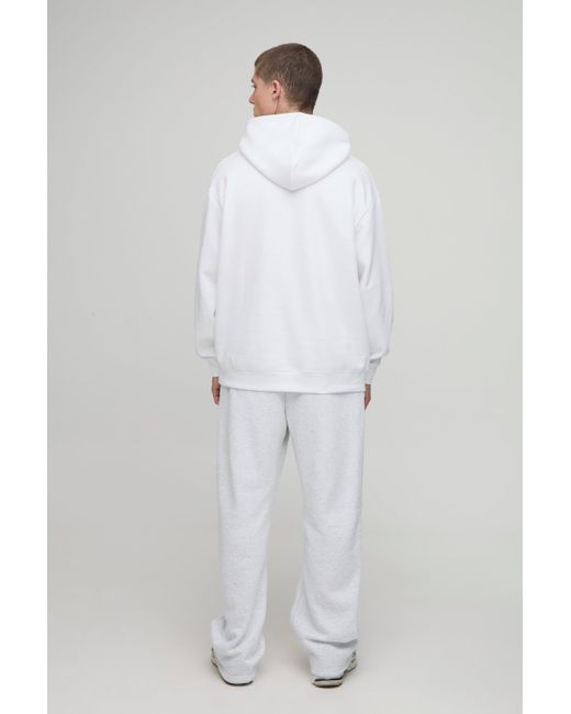 Basic Oversized Over The Head Hoodie Boohoo de color White