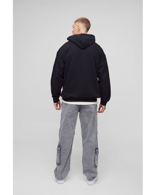 BoohooMAN Oversize Hoodie mit lizenziertem Biggie-Print in Blue für Herren