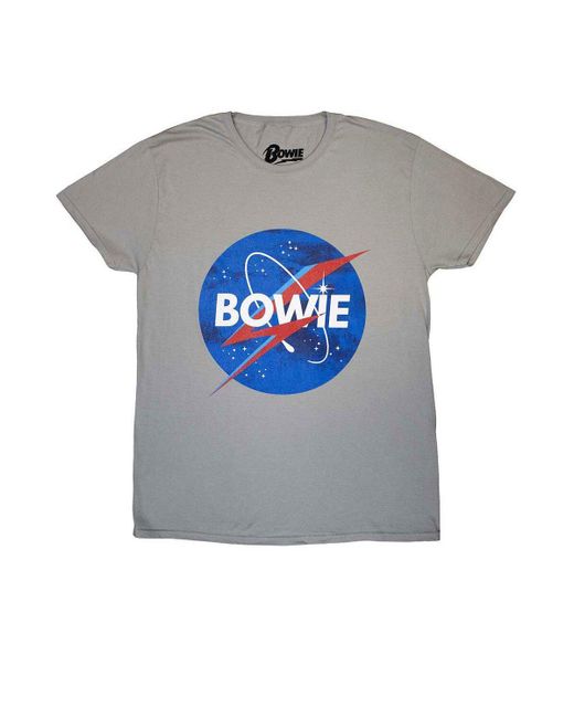 BoohooMAN Gray David Bowie Starman Logo T Shirt for men