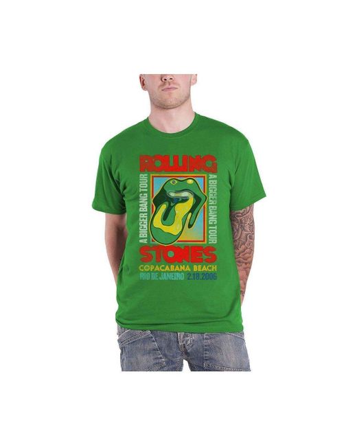 BoohooMAN Green The Rolling Stones Copacabana T-shirt for men