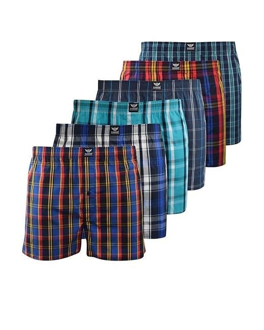 BoohooMAN Blue Kandor Hexster Woven Boxers 6pk for men