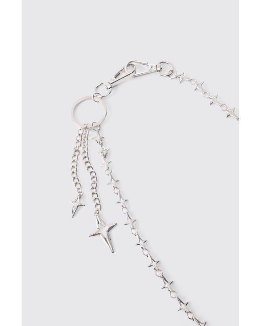 BoohooMAN Star Jean Chain in Blue für Herren