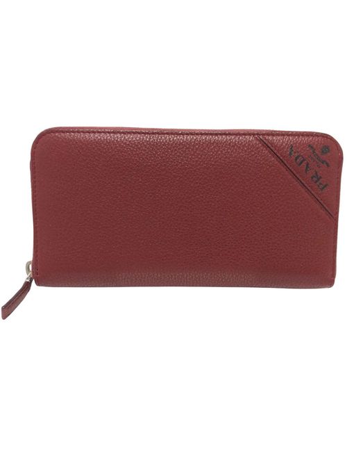 BoohooMAN Prada Preloved Saffiano Leather Ziparound Wallet - Red for men