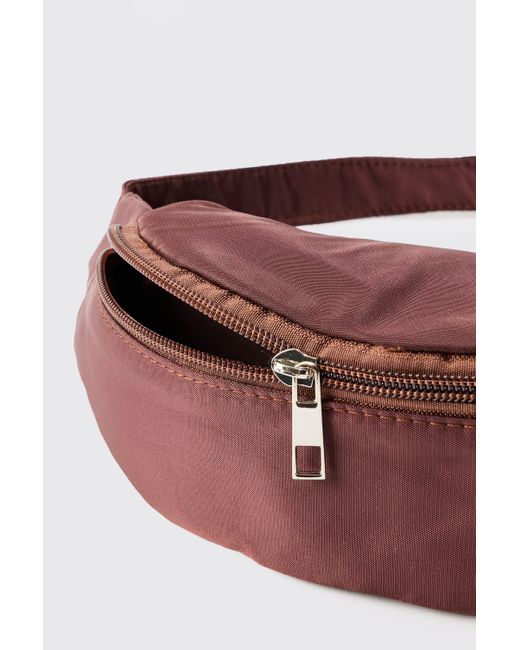 BoohooMAN Nylon Cross Body Bag In Brown for men