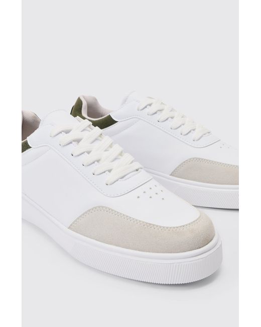 BoohooMAN Chunky Sole Trainer In White for men