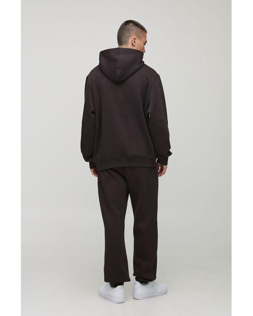 BoohooMAN Gray Basic Regular Fit Over The Head Hoodie for men