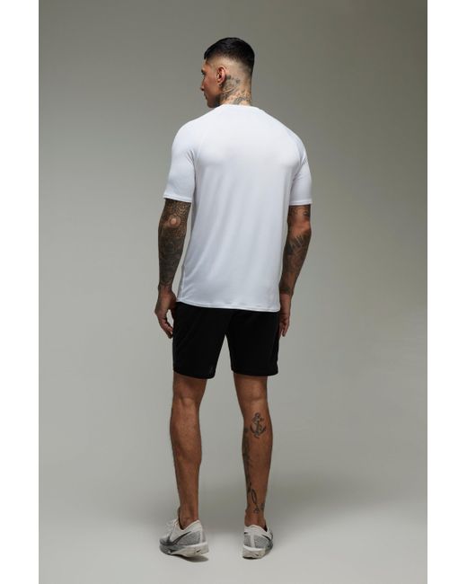 Boohoo Gray Tall Active Lightweight Essentials Gym Regular Fit Raglan T-Shirt
