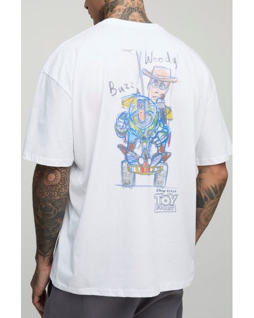 Boohoo White Tall Oversized Disney Toy Story License T-Shirt