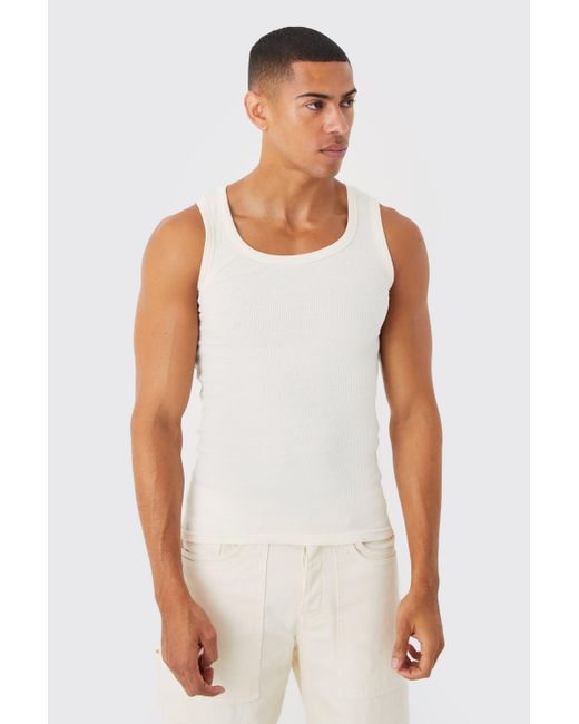 Muscle Fit Ribbed Vest