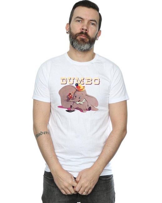 BoohooMAN White Disney Dumbo Timothy ́s Trombone T-shirt for men