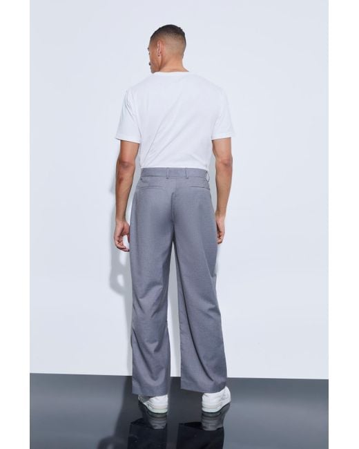 BoohooMAN Blue Extreme Pleat Wide Leg Tailored Pants for men
