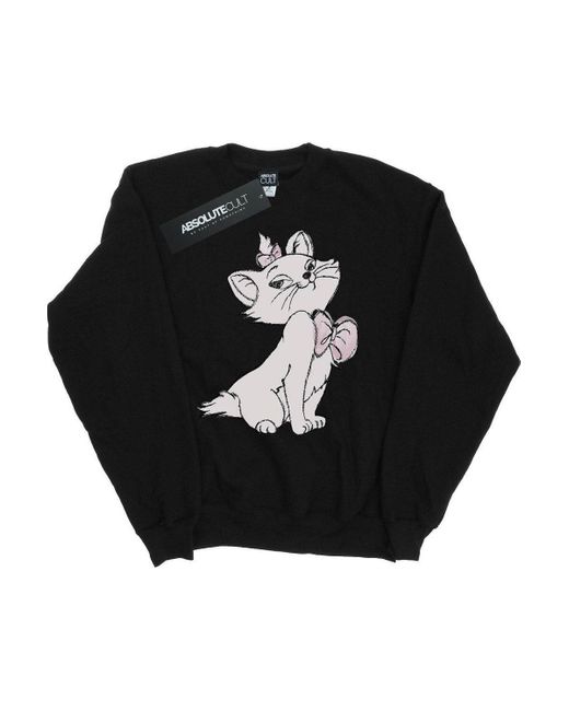 BoohooMAN Black Disney Aristocats Marie Sweatshirt for men