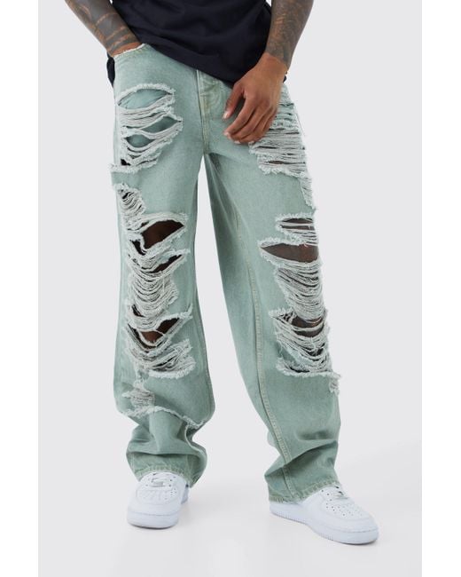 Baggy hot sale distressed jeans