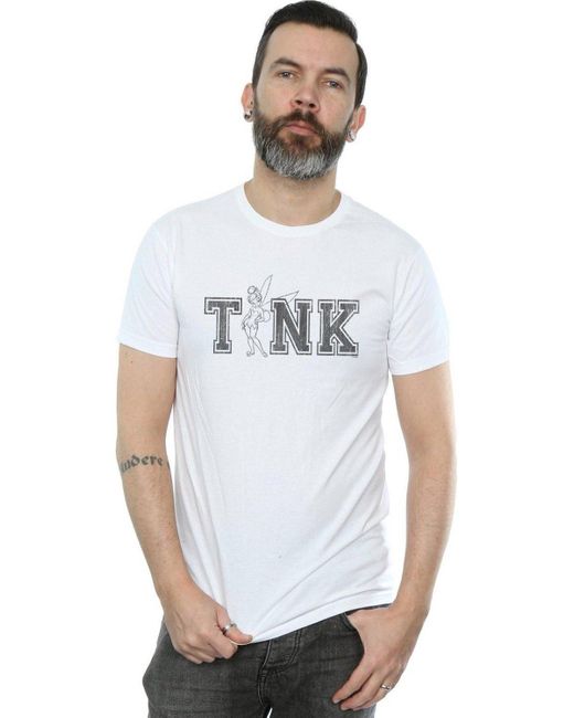 BoohooMAN White Disney Tinker Bell Collegiate Tink T-shirt for men