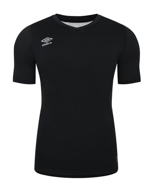 BoohooMAN Black Umbro Elite V Neck Base Layer Top for men