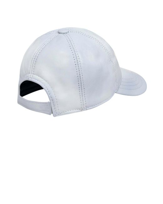 BoohooMAN White Infinity Leather Real Nappa Leather Adjustable Golf Snapback Plain Baseball Cap Hat for men