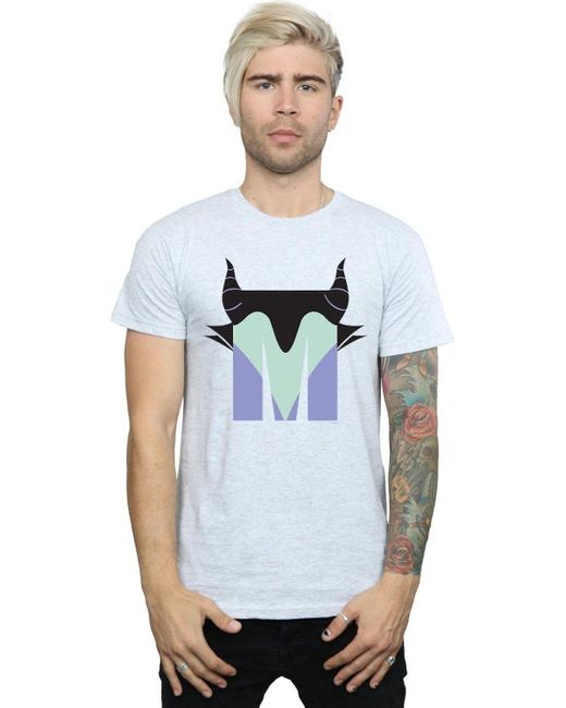 BoohooMAN White Disney Alphabet M Is For Maleficent T-shirt for men