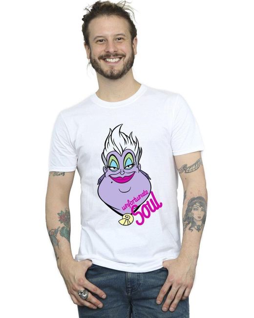 BoohooMAN Gray Disney Villains Ursula Unfortunate Soul T-shirt for men