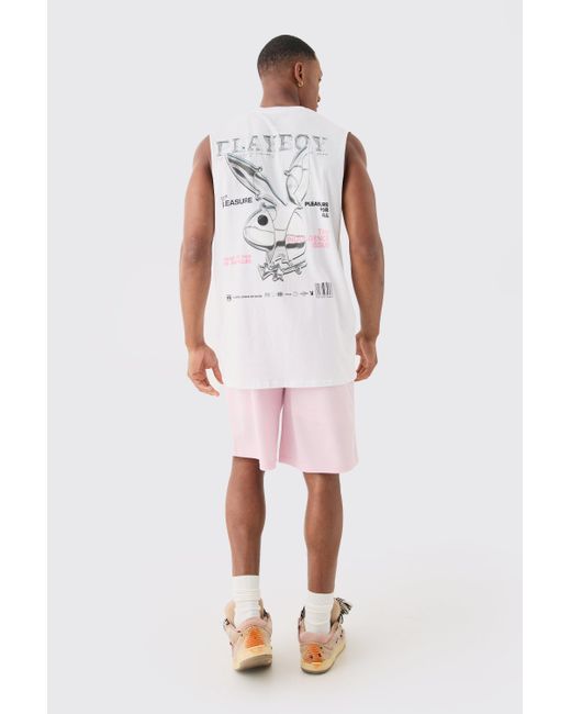 BoohooMAN Pink Mesh Printed Basketball Short for men