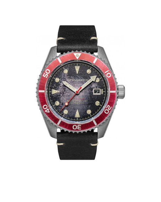 BoohooMAN Red Spinnaker Sp-5089-01 Wreck 44mm Automatic Watch for men