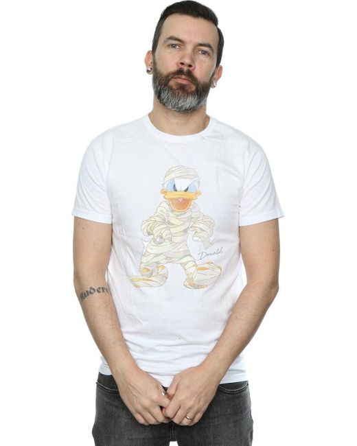 BoohooMAN White Disney Mummy Donald Duck T-shirt for men