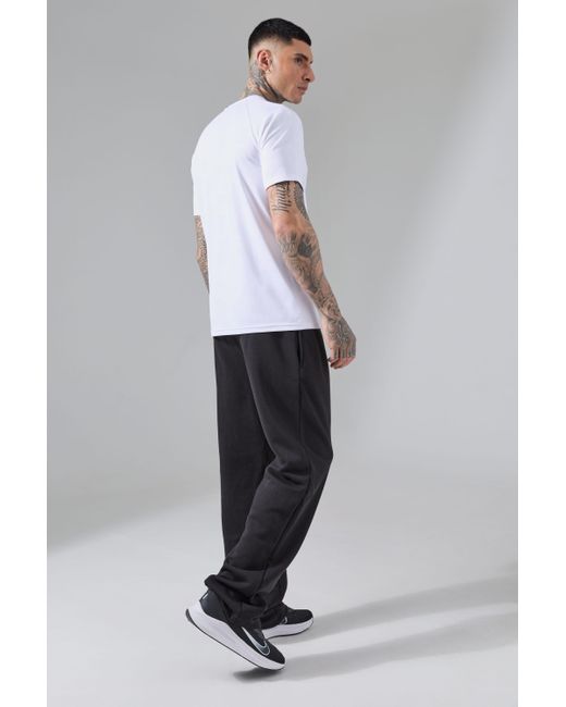 BoohooMAN Black Tall Active Relaxed Training Dept Jogger for men