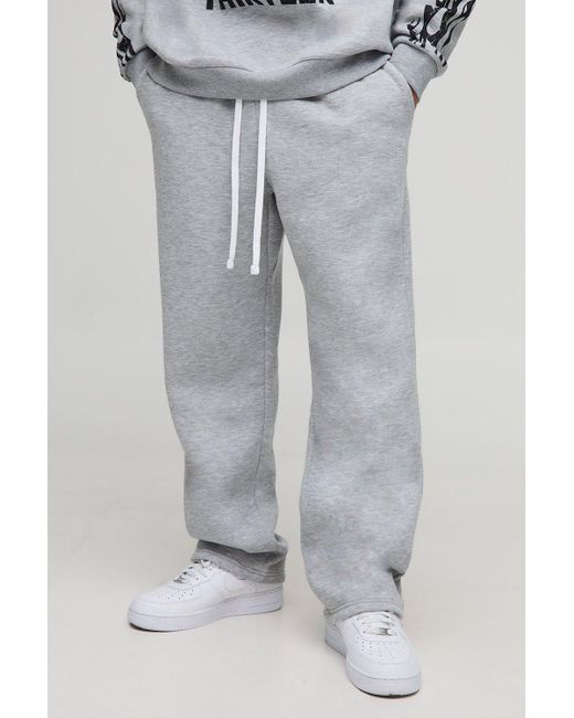 Boohoo Gray Basic Baggy Drop Crotch Jogger