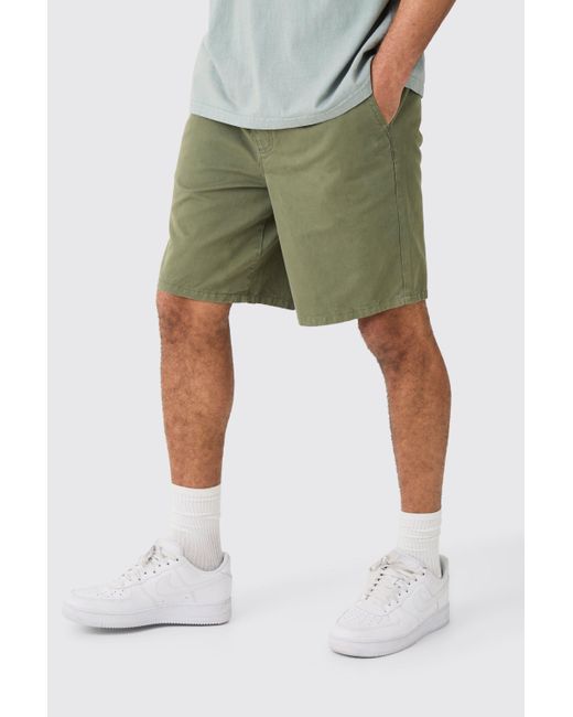 BoohooMAN Green Relaxed Fit Shorts for men