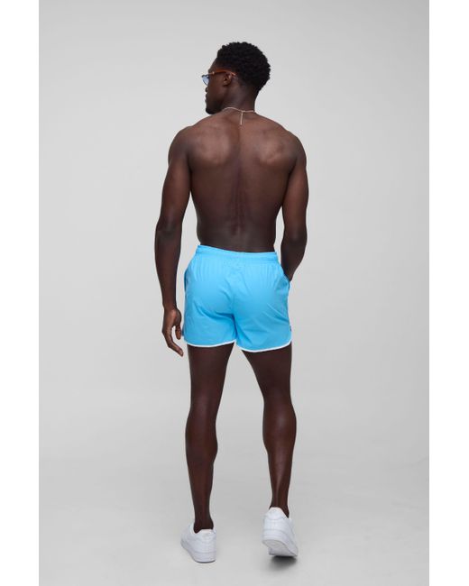 BoohooMAN Kurze BM Badehose in Blue für Herren