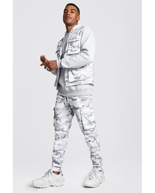 grey camo cargo joggers