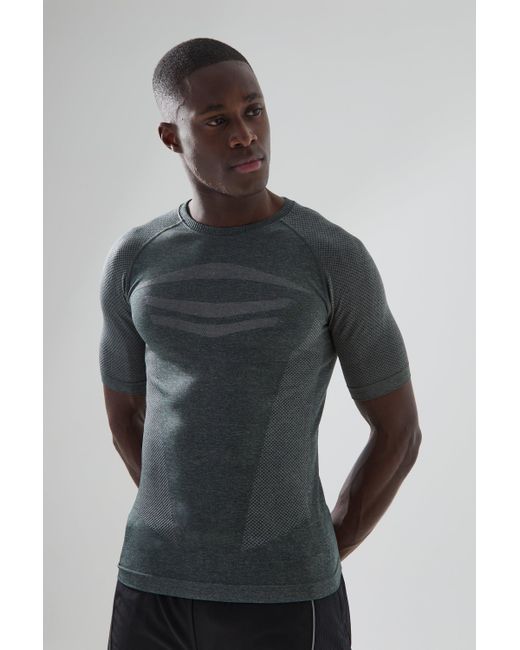 Boohoo Active Seamless T-shirt in Gray