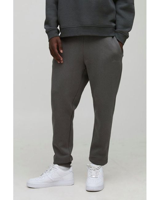 Basic Bm Signature Slim Fit Jogger Boohoo de color Gray