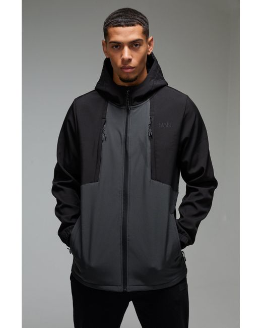 BoohooMAN Man Active Softshell-Jacke in Gray für Herren
