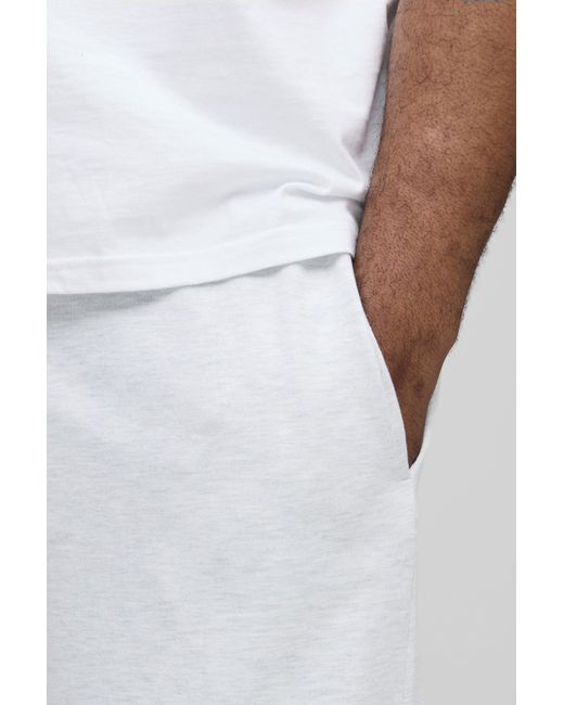 BoohooMAN Gray Plus 260Gsm Loopback Straight Fit Basic Sweatpants for men