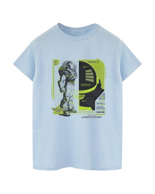 BoohooMAN Blue Disney Lightyear Buzz Tech Panel T-shirt for men