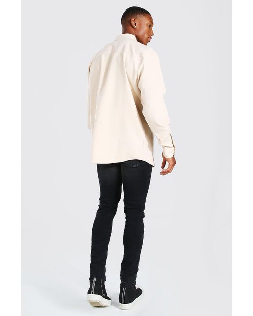 BoohooMAN Smart Utility Stretch Shirt 