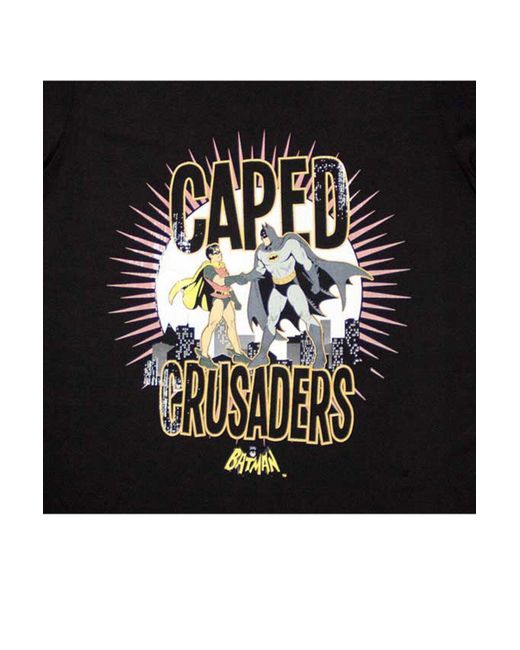 BoohooMAN Black Dc Comics Batman Caped Crusaders T Shirt for men