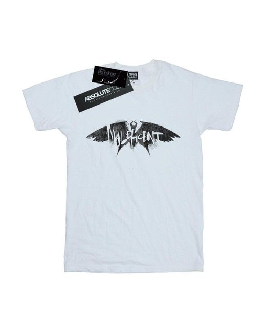 BoohooMAN White Disney Maleficent Mistress Of Evil Wings Silhouette T-shirt for men