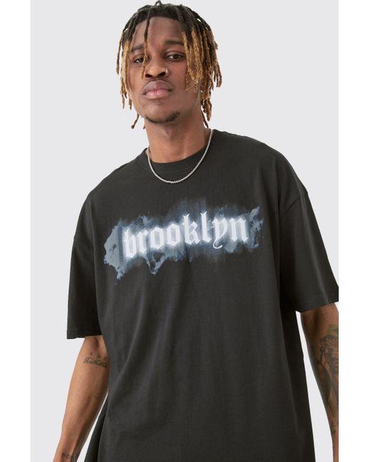 BoohooMAN Tall Brooklyn T-shirt In Black for men