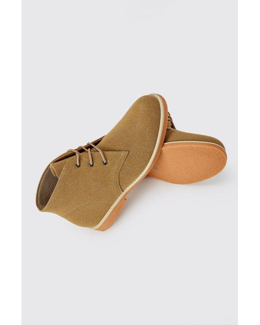 BoohooMAN Natural Faux Suede Chukka Boot for men