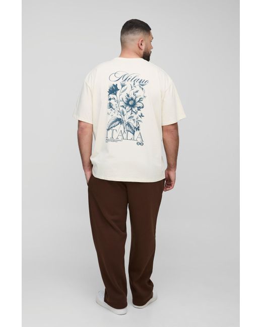 BoohooMAN Brown Plus Oversized Drop Crotch Jogger for men